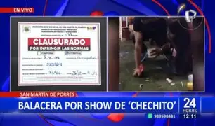 SMP: Clausuran establecimiento por violento tiroteo en concierto de 'Chechito'