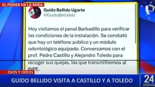 Guido Bellido visita a Pedro Castillo y Alejandro Toledo en el penal Barbadillo