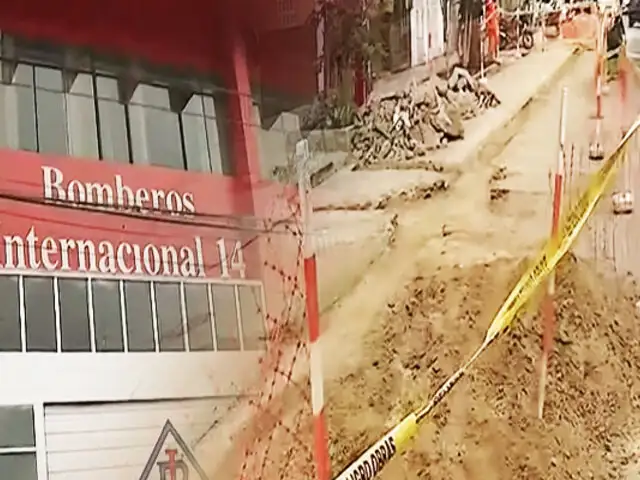 Municipio de Breña fiscaliza obra que dificulta salida de camiones de Bomberos