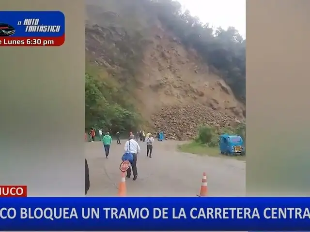Huánuco: deslizamiento por lluvias bloquea carretera hacia Tingo María