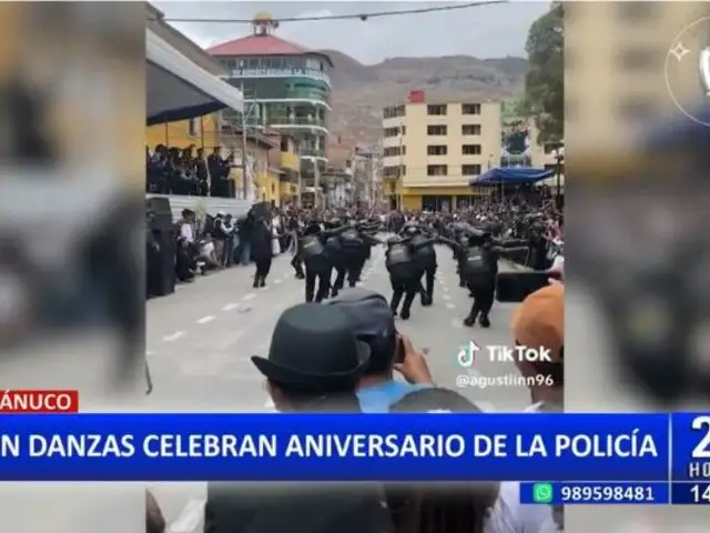 A ritmo de cumbia y rock de los 80's: Así celebraron el día de la Policía Nacional en Huánuco