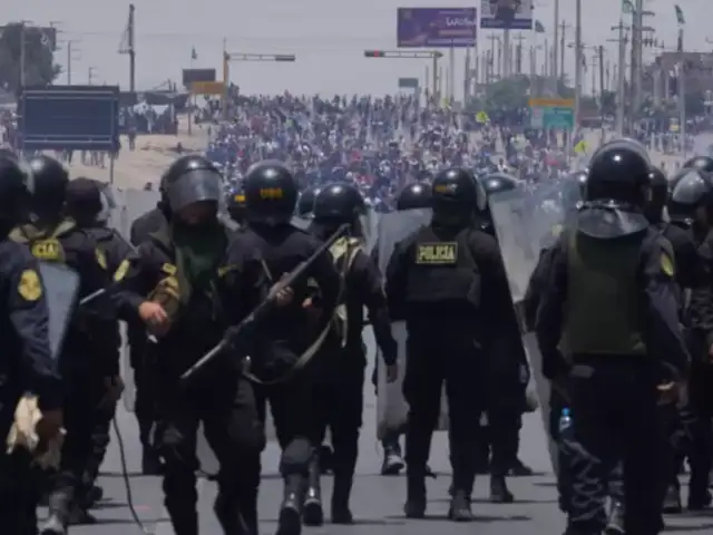 Ica: 18 policías heridos deja bloqueo de la Panamericana Sur