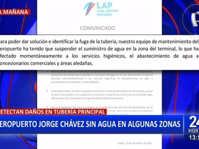 Aeropuerto Jorge Chávez: LAP se pronuncia por cierre de baños