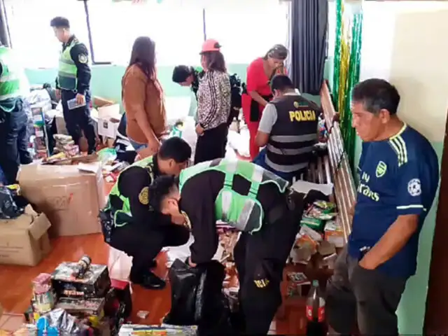 Cercado de Lima: incautan 500 kilos de productos pirotécnicos prohibidos listos para ser vendidos