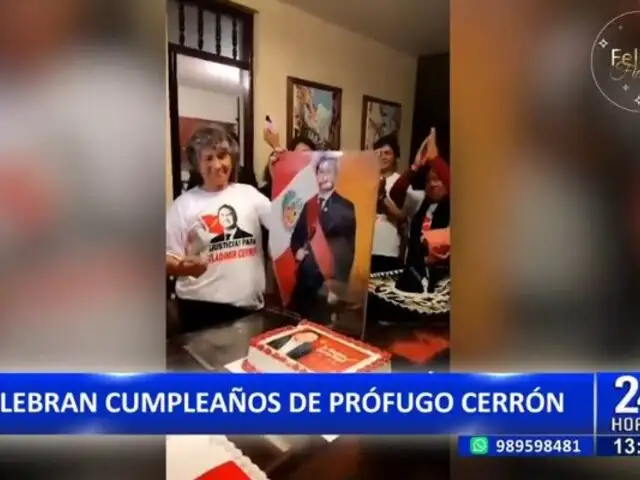 Vladimir Cerrón: Simpatizantes celebran cumpleaños de prófugo líder de Perú Libre
