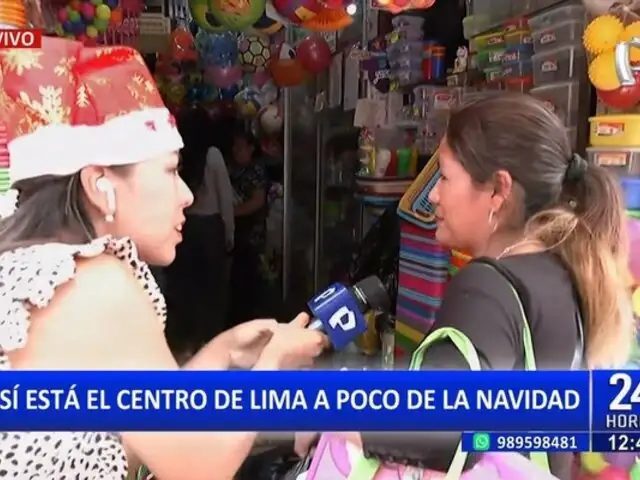 Centro de Lima: Peruanos realizan las últimas compras a pocos días de Navidad