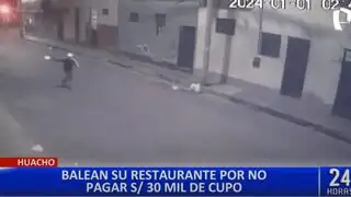 Huacho: delincuente dispara contra restaurante exigiendo el pago de 30 mil soles de cupo