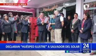 Salvador del Solar es declarado "huésped ilustre" en Junín