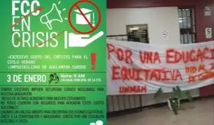Estudiantes de San Marcos toman facultad de Ciencias Contables en protesta