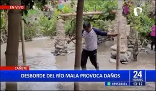 Alerta en Cañete: Desborde de río Mala provoca daños