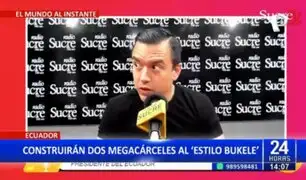Presidente de Ecuador anuncia la construcción de 2 megacárceles "al estilo Bukele"