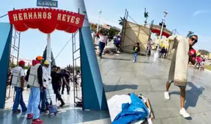 Instalan circo en Plaza Mayor de Trujillo y tuvieron que desmontar todo por no tener autorización