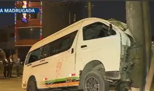 Accidente en Ate: alrededor de 10 heridos tras choque de combi contra poste en Carretera Central