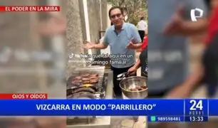 Vizcarra en modo "parrillero": Expresidente degustó carnes y chorizos junto a su familia