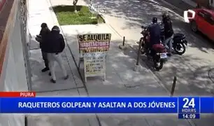 Piura: Raqueteros golpean y asaltan a dos jóvenes