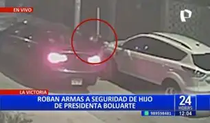 ¡Insólito! Roban armas a seguridad de hijo de presidenta Boluarte en La Victoria