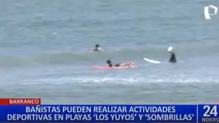 Barranco: bañistas pueden practicar deporte en playa ‘Los Yuyos’ y ‘Sombrillas’