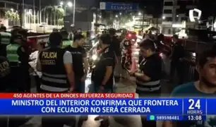 450 agentes de la Dinoes refuerzan seguridad en frontera con Ecuador