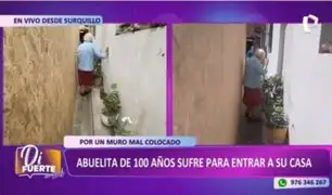 Surquillo: Abuelita de 100 años denuncia a vecina por colocar muro de triplay que divide una quinta