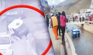 Mototaxista cae en río por evitar atropellar a un perro en Tarma