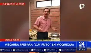 Martín Vizcarra en modo "chef": Expresidente prepara cuy frito en Moquegua