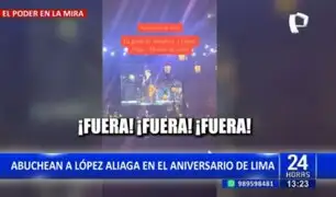Abuchean a López Aliaga durante evento por aniversario de Lima: "¡Fuera!"