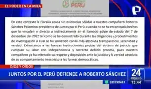 Juntos por el Perú cuestiona pedido de 25 años de cárcel contra exministro Roberto Sánchez