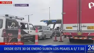 Malestar en conductores de Puente Piedra por incremento de tarifas en peaje Chillón