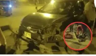 Accidente en Lurín: motociclista choca contra vehículo y sale volando