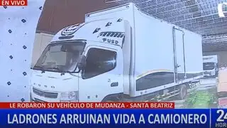 Roban camión de mudanzas de una familia en Santa Beatriz