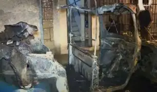 Presuntos extorsionadores queman dos mototaxis y un auto en Surco: incendio deja dos heridos