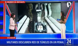 Ecuador: encuentran red de túneles dentro de un penal en medio de un operativo