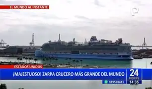 Estados Unidos: Zarpa crucero más grande del mundo
