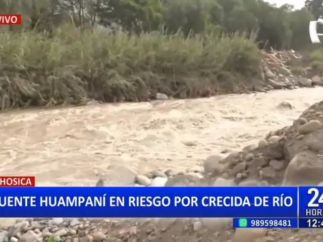 Chosica: Puente Huampaní en riesgo por crecida de Río