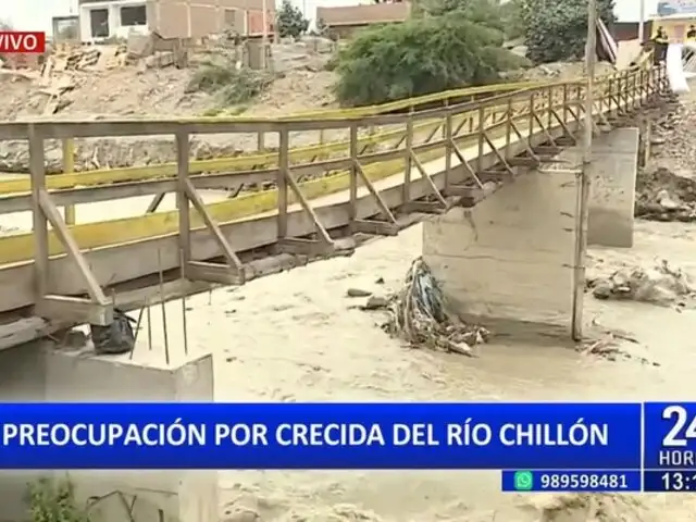 Puente Piedra - Comas: Puente en riesgo por crecida de Río Chillón