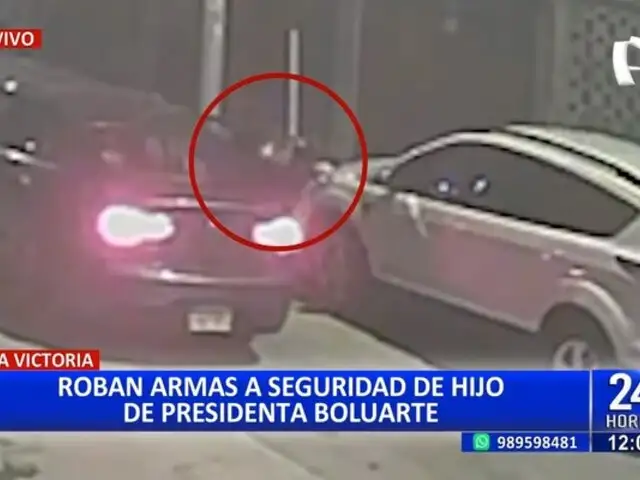 ¡Insólito! Roban armas a seguridad de hijo de presidenta Boluarte en La Victoria