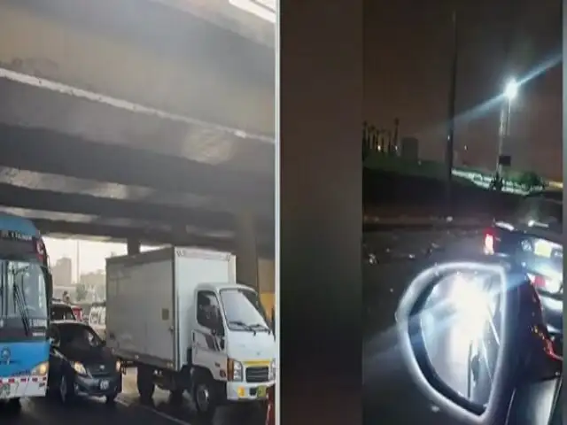 Cercado de Lima: camión choca contra puente Huánuco tras sobrepasar tamaño permitido