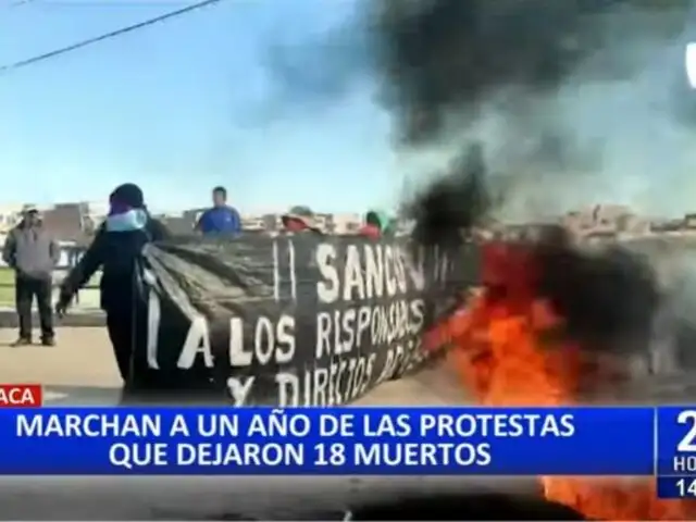 Juliaca: Realizan marcha a un año de protestas que terminaron con 18 muertos