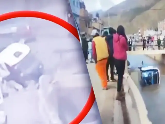 Mototaxista cae en río por evitar atropellar a un perro en Tarma