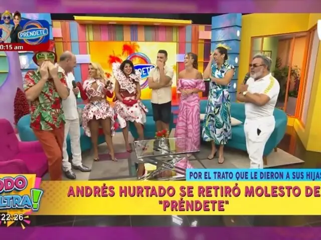 Andrés Hurtado se molesta con el programa ‘Préndete’: “Muy amable, pero me voy”
