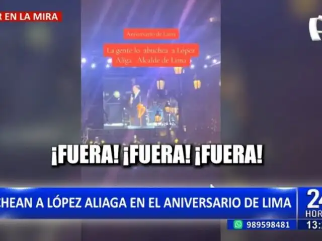 Abuchean a López Aliaga durante evento por aniversario de Lima: "¡Fuera!"