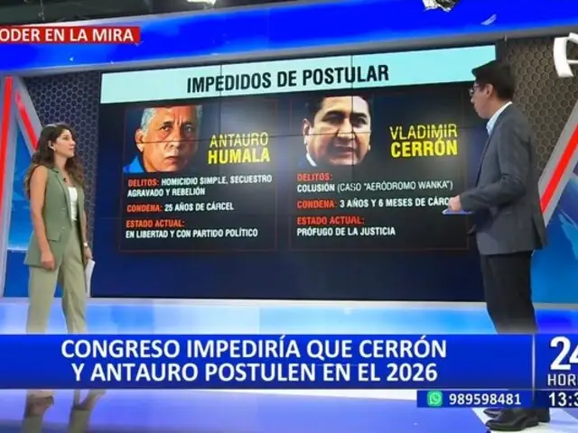Congreso impediría que Cerrón y Antauro postulen en el 2026
