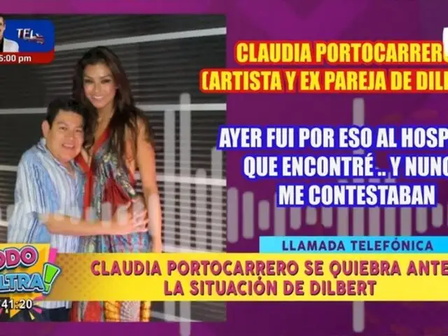 Claudia Portocarrero se quiebra ante la situación de Dilbert Aguilar