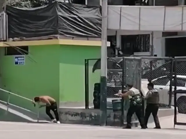 Rímac: policía dispara en la pierna a sujeto armado tras amenazar a vecinos