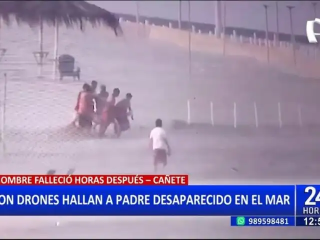 Cañete: Padre de familia pierde la vida tras ser arrastrado por una fuerte ola en la playa
