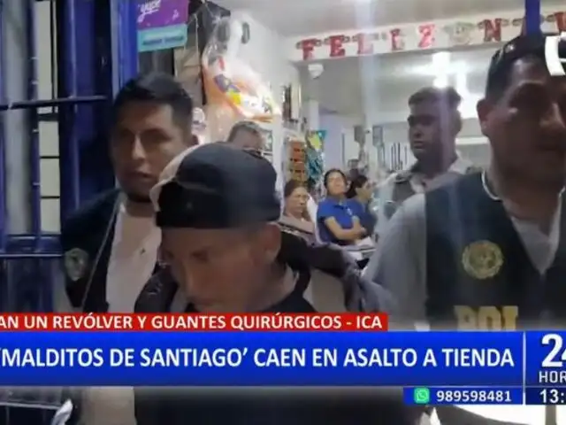 Ica: Caen "Los Malditos de Santiago" durante asalto a tienda