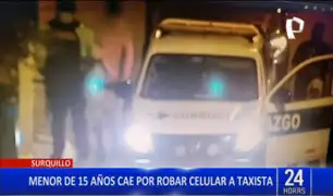 Surquillo: detienen a menor de 15 años que robo celular a taxista esperando una nueva víctima