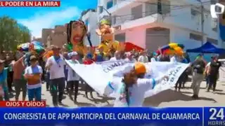 Congresistas disfrutan de fiestas carnavalescas