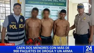 Tumbes: detienen a tres extranjeros con droga y una pistola