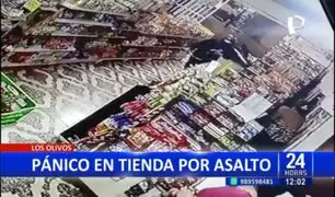 Los Olivos: violento robo a tienda deja clientes y empleados aterrorizados